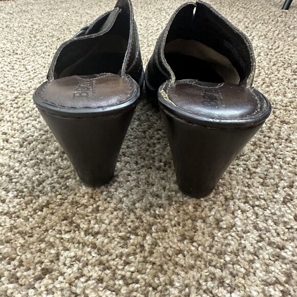 Born Clog Mules Slip On Platform Shoes Womens 8M Brown Leather - Picture 5 of 10